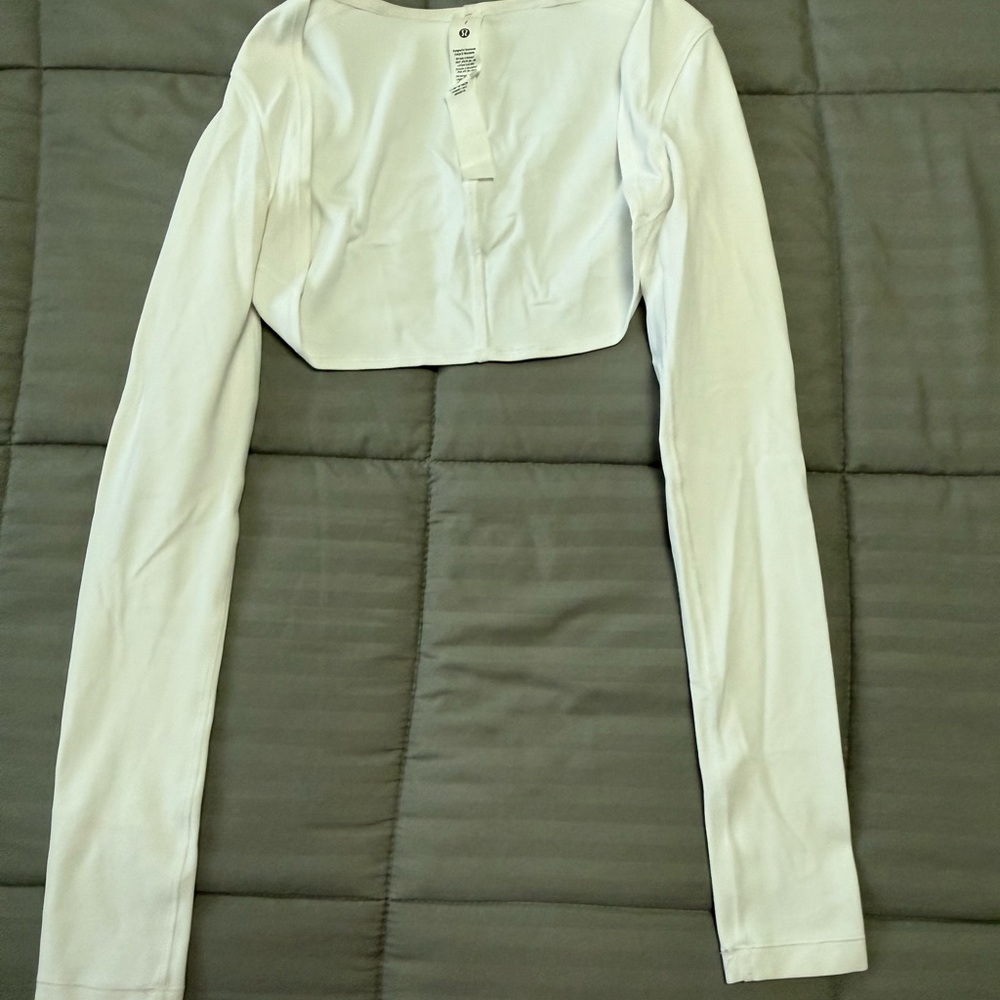 lululemon athletica Nulu Long Sleeve Yoga Shrug White 2